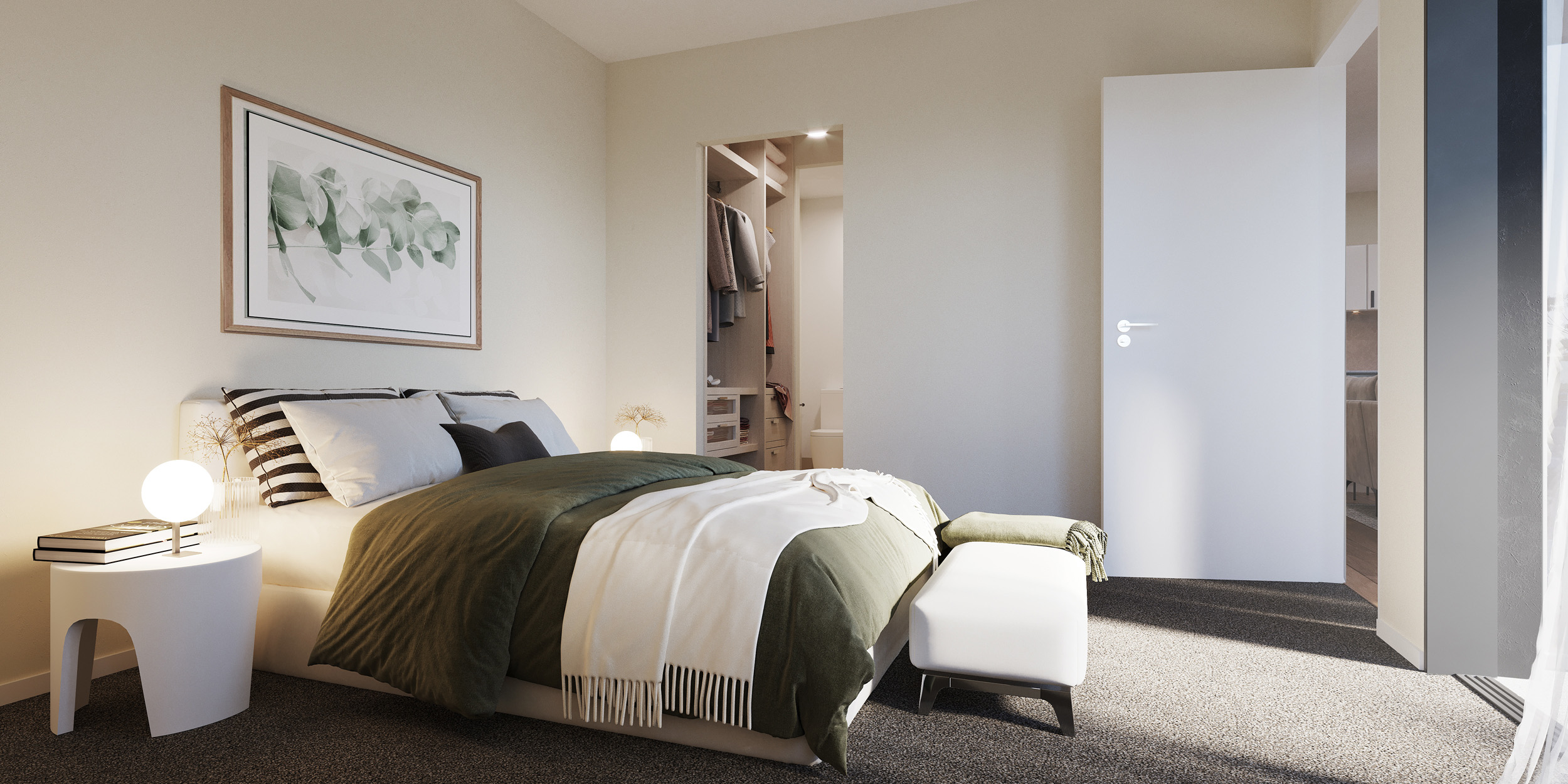 Shillito Apartments Bedroom 3D Render