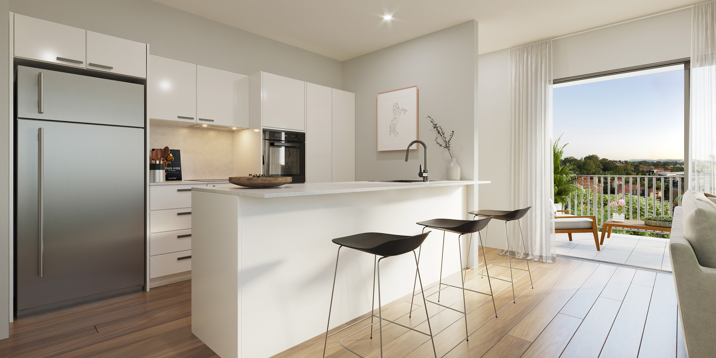 Shillito Apartments Kitchen 3d Render