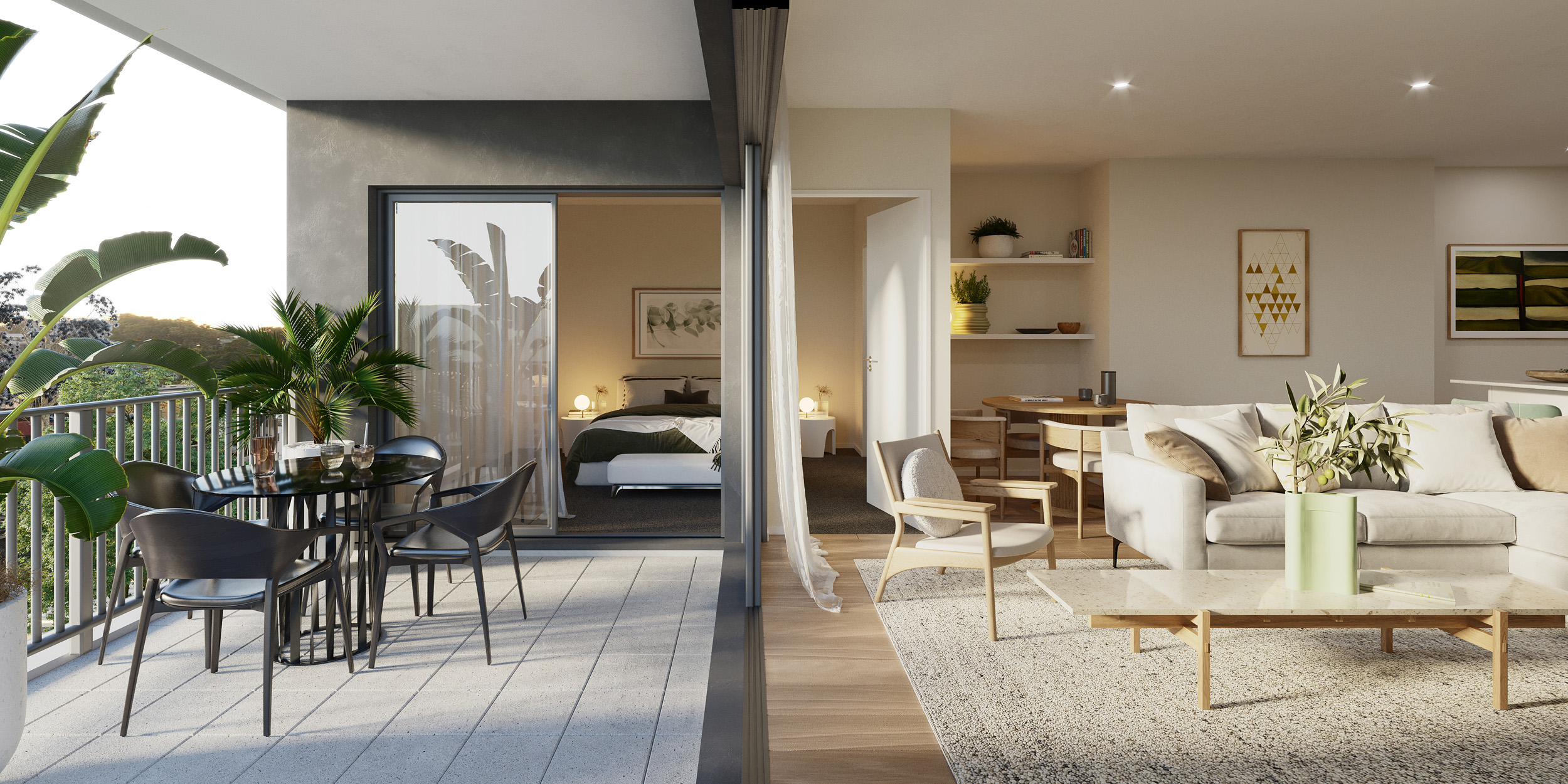 Shillito Apartments Lounge Section 3D Render