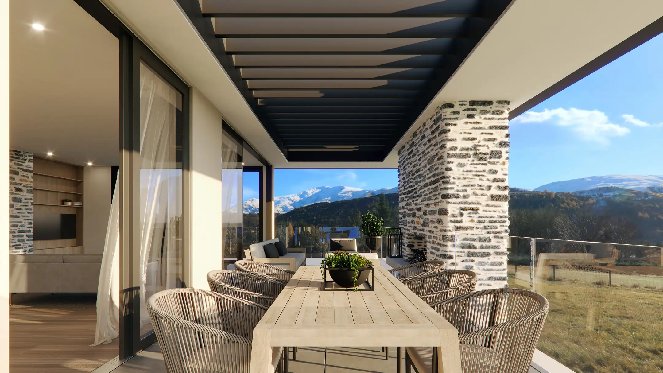 CAD Studio Arrowtown Apartment 3D Render Balcony copy